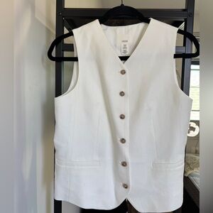H&M Cream Linen Blend Vest